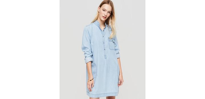 Loft Lou & Grey Chambray Shirtdress