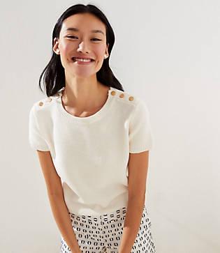 Loft Button Shoulder Sweater