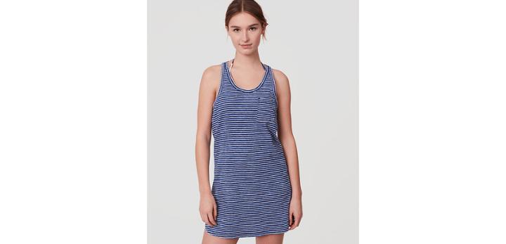 Loft Beach Striped Racerback Dress