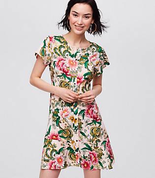 Loft Camellia Garden Shirtdress