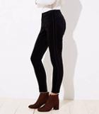 Loft Curvy Velvet Side Stripe Skinny Jeans