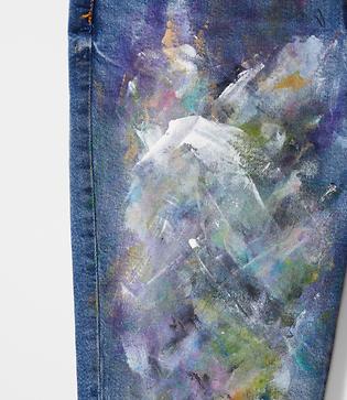 Loft Paint Splatter Modern Skinny Jeans