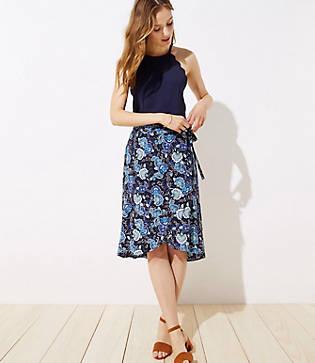 Loft Geo Wrap Skirt