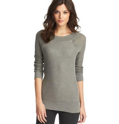 Loft Textural Mixed Stitch Tunic Sweater