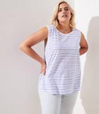 Loft Plus Striped Bow Back Vintage Soft Tank