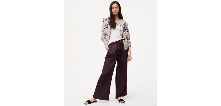 Loft Sateen Fluid Drawstring Pants