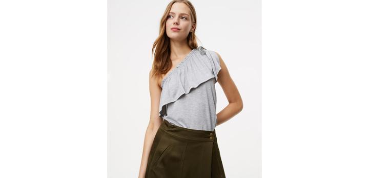 Loft Sandwashed One Shoulder Top