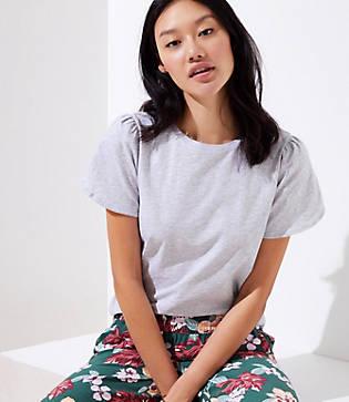Loft Shimmer Petal Sleeve Vintage Soft Tee