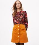 Loft Corduroy Button Down Skirt