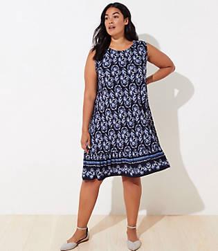 Loft Plus Grove Flounce Swing Dress