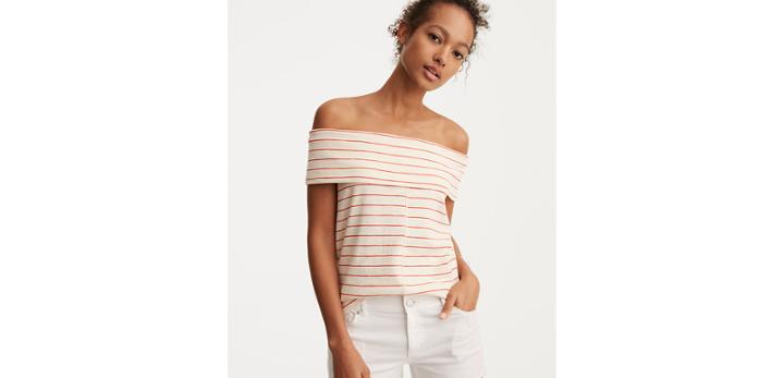 Loft Lou & Grey Striped Off The Shoulder Top