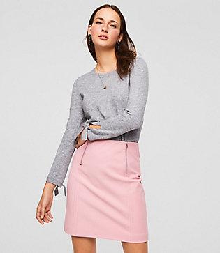 Loft Double Zip Bi-stretch Skirt