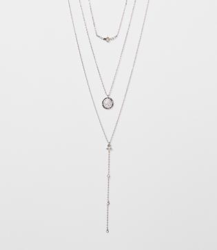 Loft Delicate Pave Layering Necklace Set