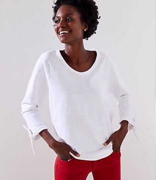 Loft Tie Cuff Sweatshirt