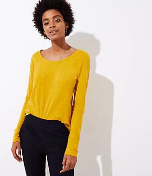 Loft Long Sleeve Shirttail Tee
