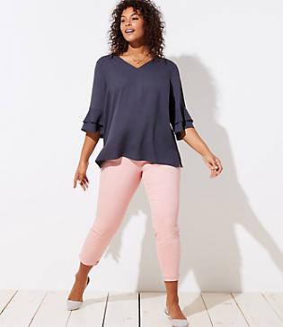Loft Plus Flounce Sleeve Top
