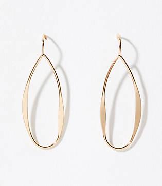Loft Sculpted Oval Drop Earrings