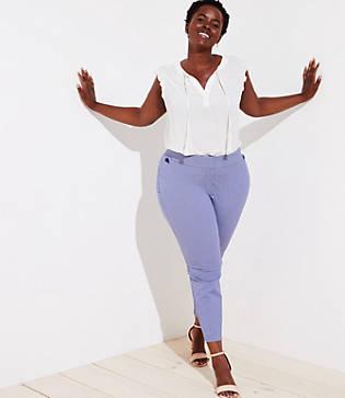 Loft Plus Skinny Houndstooth Ankle Pants