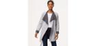 Loft Striped Doubleknit Belted Cardigan