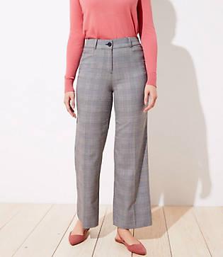 Loft Plaid Trousers In Curvy Fit