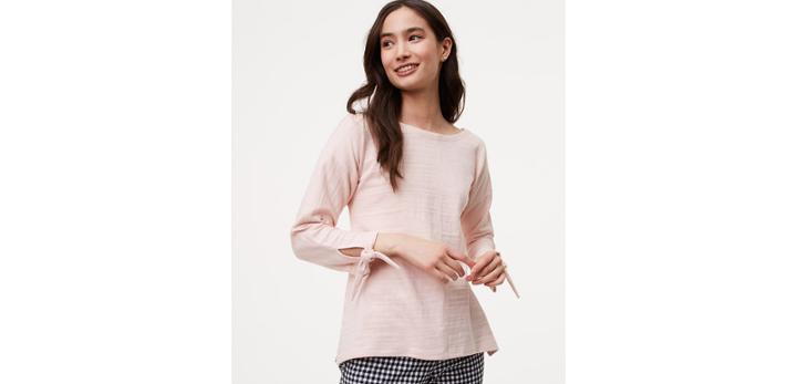 Loft Tie Cuff Top