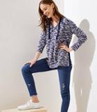 Loft Spacedye Textured Hoodie Top