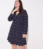 Loft Plus Bloom Ruffle Tie Neck Dress
