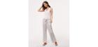 Loft Striped Tie Waist Fluid Trousers