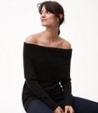 Loft Button Cuff Off The Shoulder Sweater