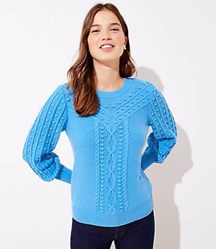 Loft Bobble Cable Sweater