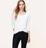 LOFT Scoop Neck Long Sleeve Tee