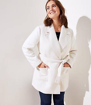 Loft Plus Twill Wrap Coat