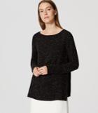 Loft Mixed Media Side Ribbed Sweater
