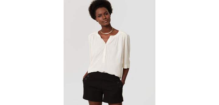Loft Jacquard Sailor Riviera Shorts With 4 Inseam