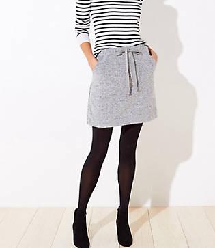 Loft Brushed Knit Jogger Skirt