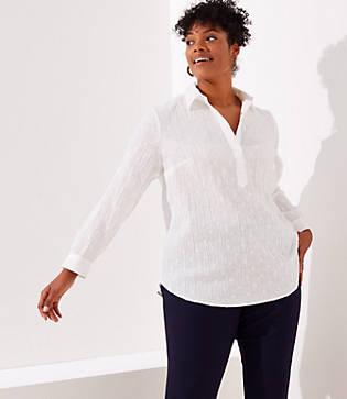 Loft Plus Diamond Collared Shirt