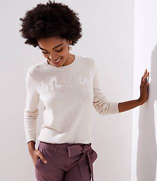 Loft Snow Beaded Sweater