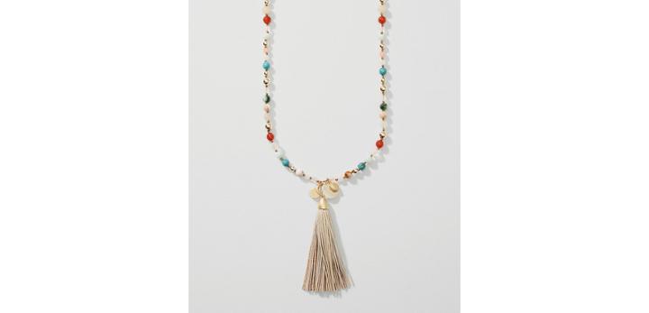 Loft Colorful Tasseled Necklace