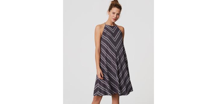 Loft Beach Chevron Halter Dress