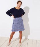 Loft Plus Tweed Zip Pocket Shift Skirt