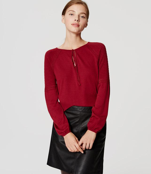 Loft Tie Neck Sweater
