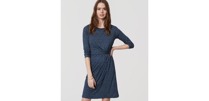 Loft Mosaic Long Sleeve Dress