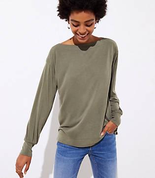 Loft Sandwashed Boatneck Tee
