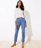 Loft High Rise Straight Leg Jeans In Original Dark Indigo Wash
