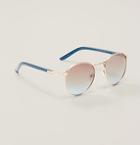 Loft Metallic Round Sunglasses