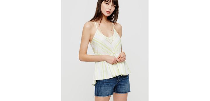 Loft Lou & Grey Chevron Peplum Tank