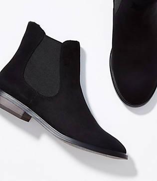 Loft Faux Fur Lined Chelsea Ankle Boots