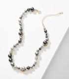 Loft Mixed Pearlized Crystal Necklace