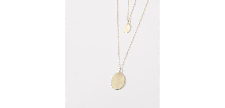 Loft Hammered Layered Necklace