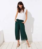 Loft Eyelet Hem Wide Leg Crop Pants